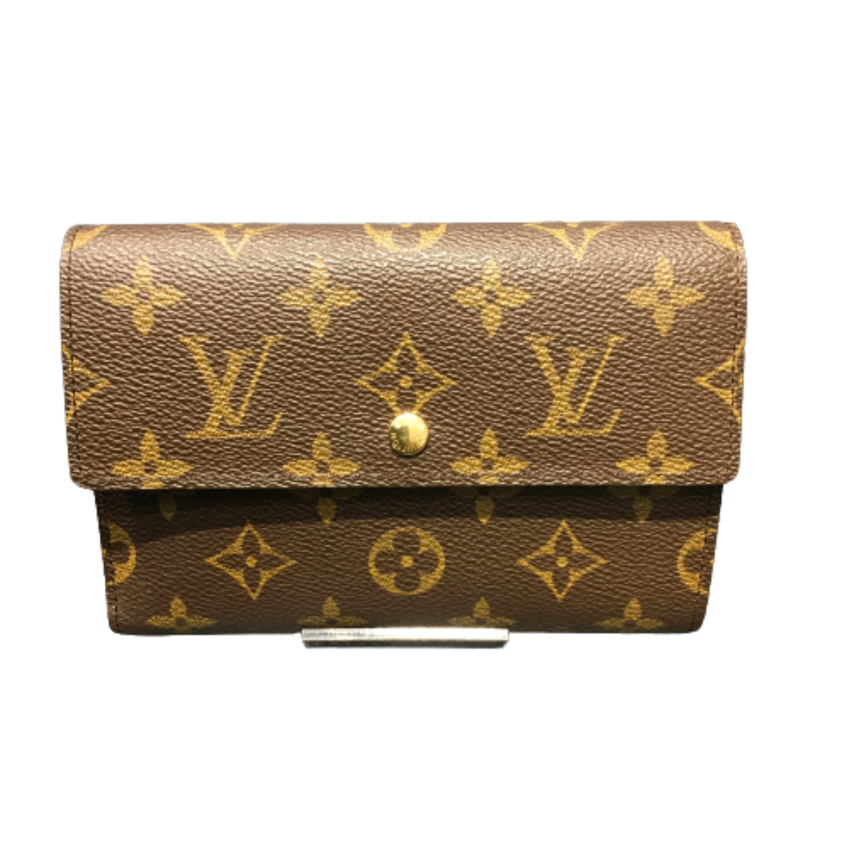 限定SALE大人気LOUIS VUITTON ルイ・ヴィトン M61202/ポルトトレゾール・エテュイ パピエ 三つ折り財布モノグラムキャンバス 中古 モノグラムライン