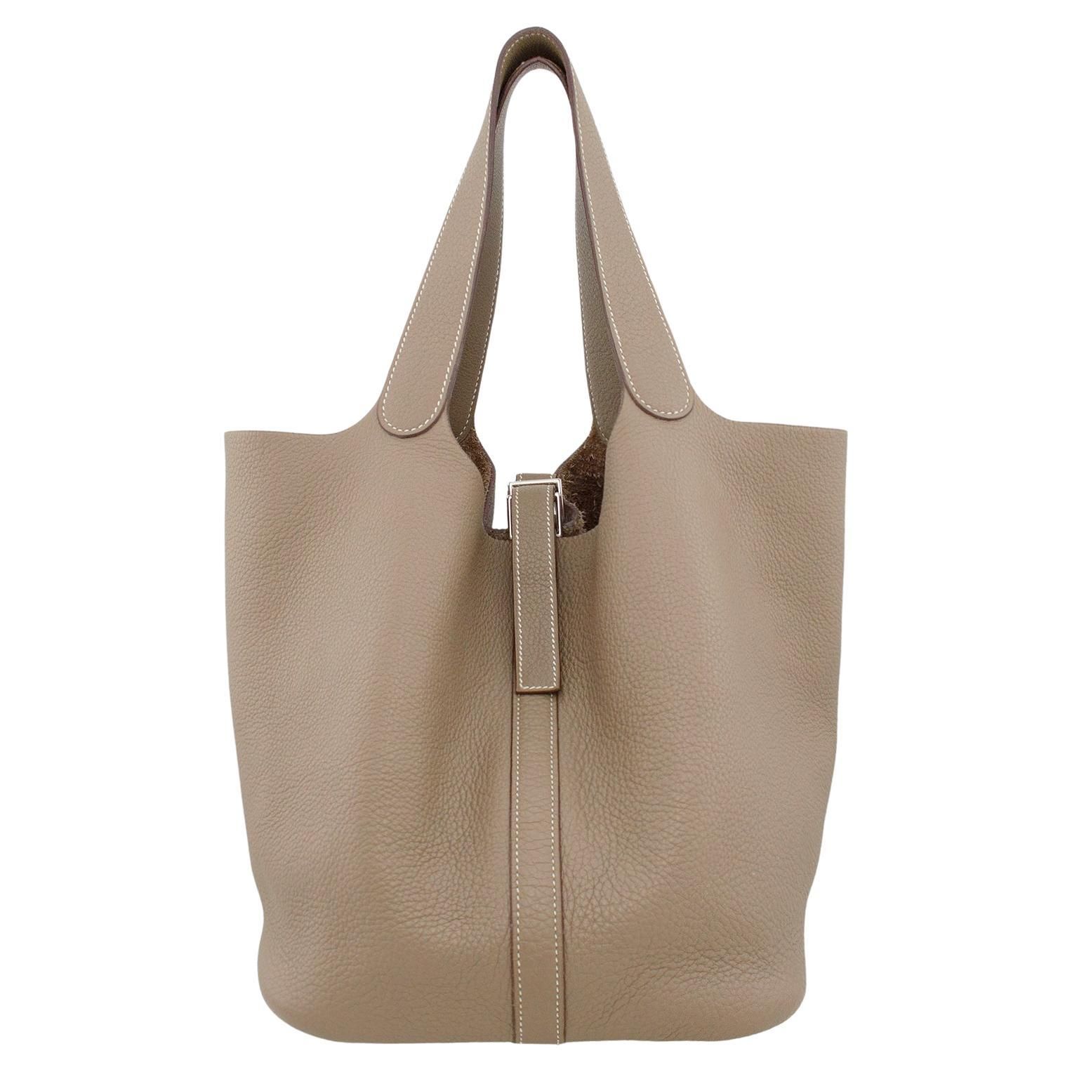 Hermès 2004 Etoupe Picotin 26 Gm Bag Top Handle Bag, Brown.jpg