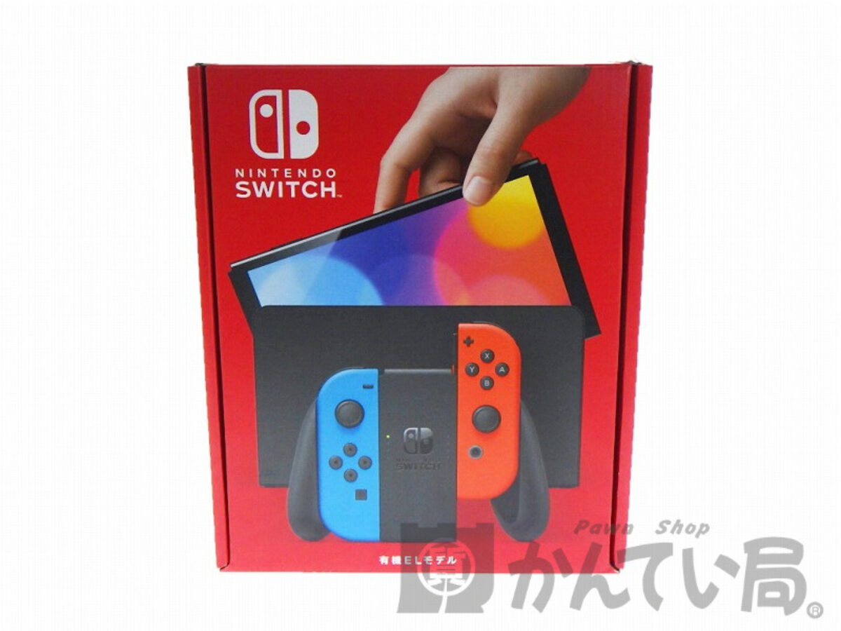 [新品未開封] 新型ニンテンドースイッチ ブルー/レッド  店舗印あり