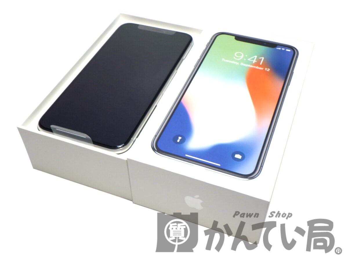 新品 APPLE【アップル】 iPhone X 64GB シルバー （BMQAY2J/A）を新潟