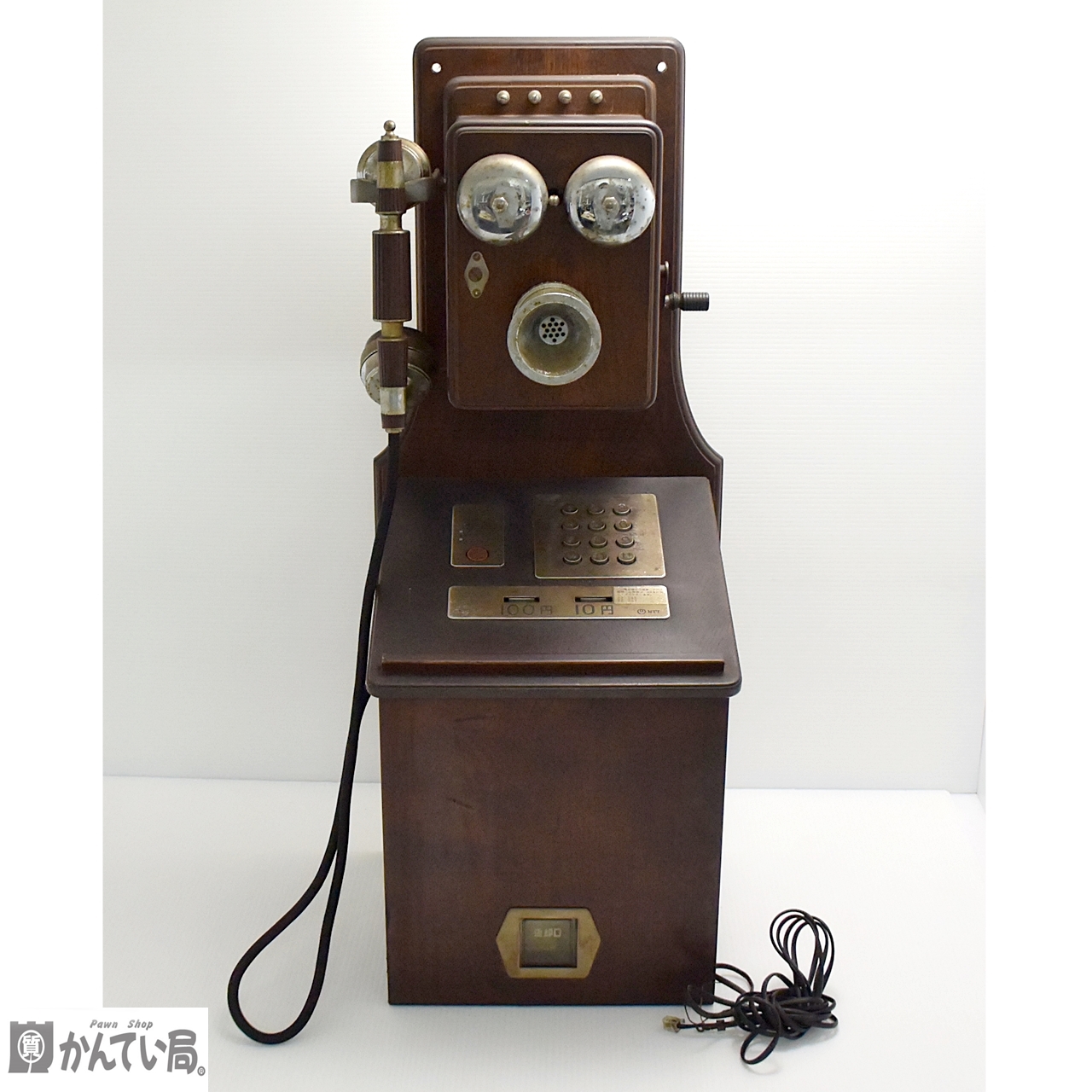 日本電信電話 クラシックピンクTEL P88-0181-1 オルゴール付き 木製 ...