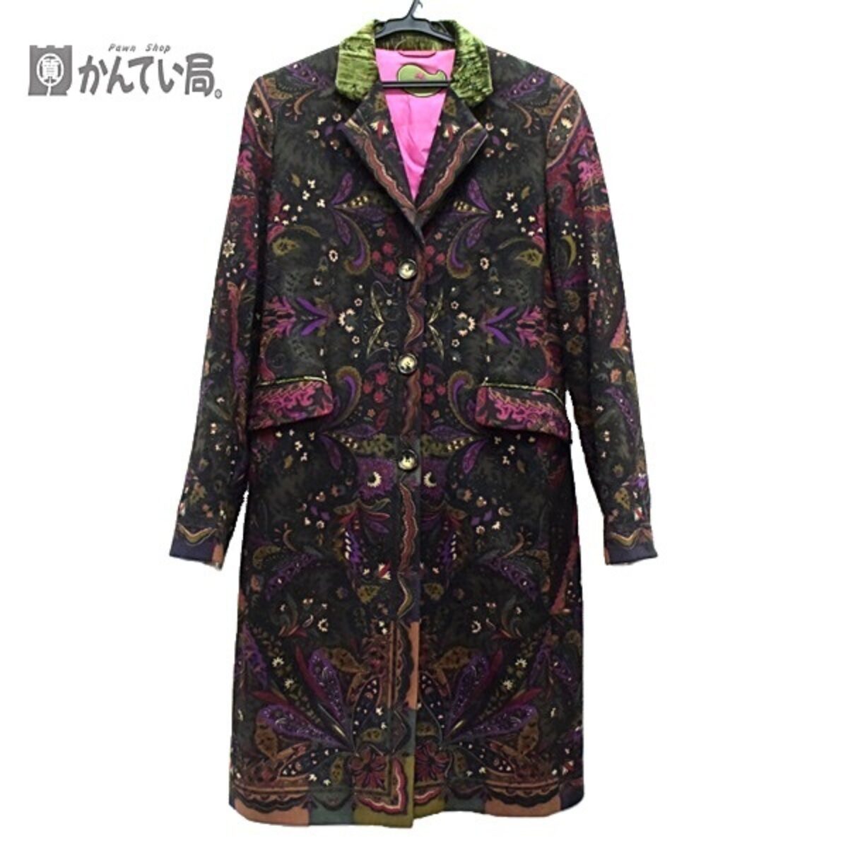 身幅45㎝✨稀少美品✨　ETRO エトロミラノ　ロングコート　キャメル100% Lサイズ