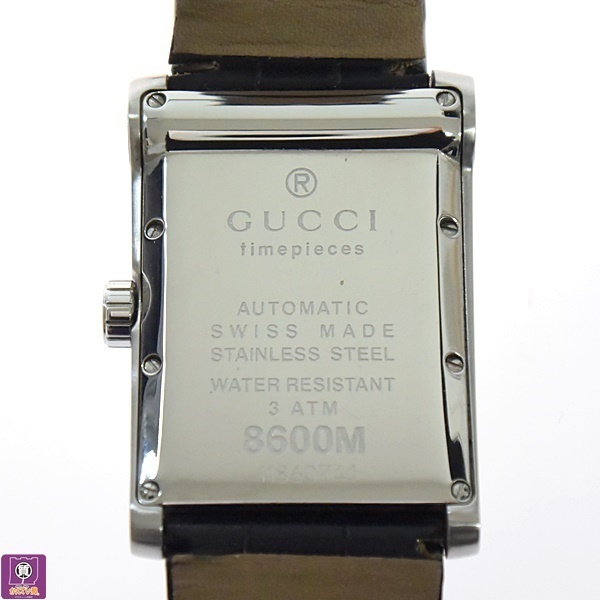 GUCCI 8600M AUTOMATIC Gメトロ オートマティック YA086305 SS×革