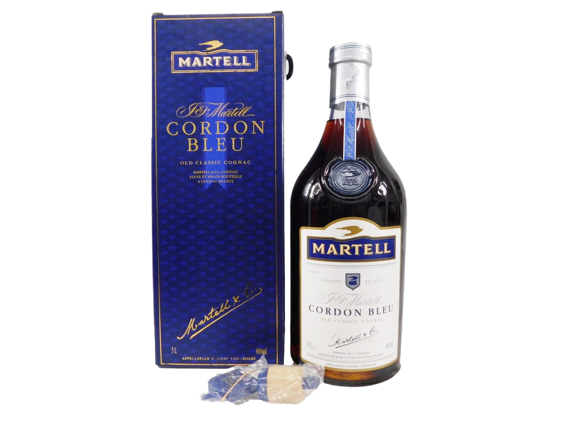 未開栓 MARTELL コルドンブルー ブランデー 3000ml 40% 箱付きを