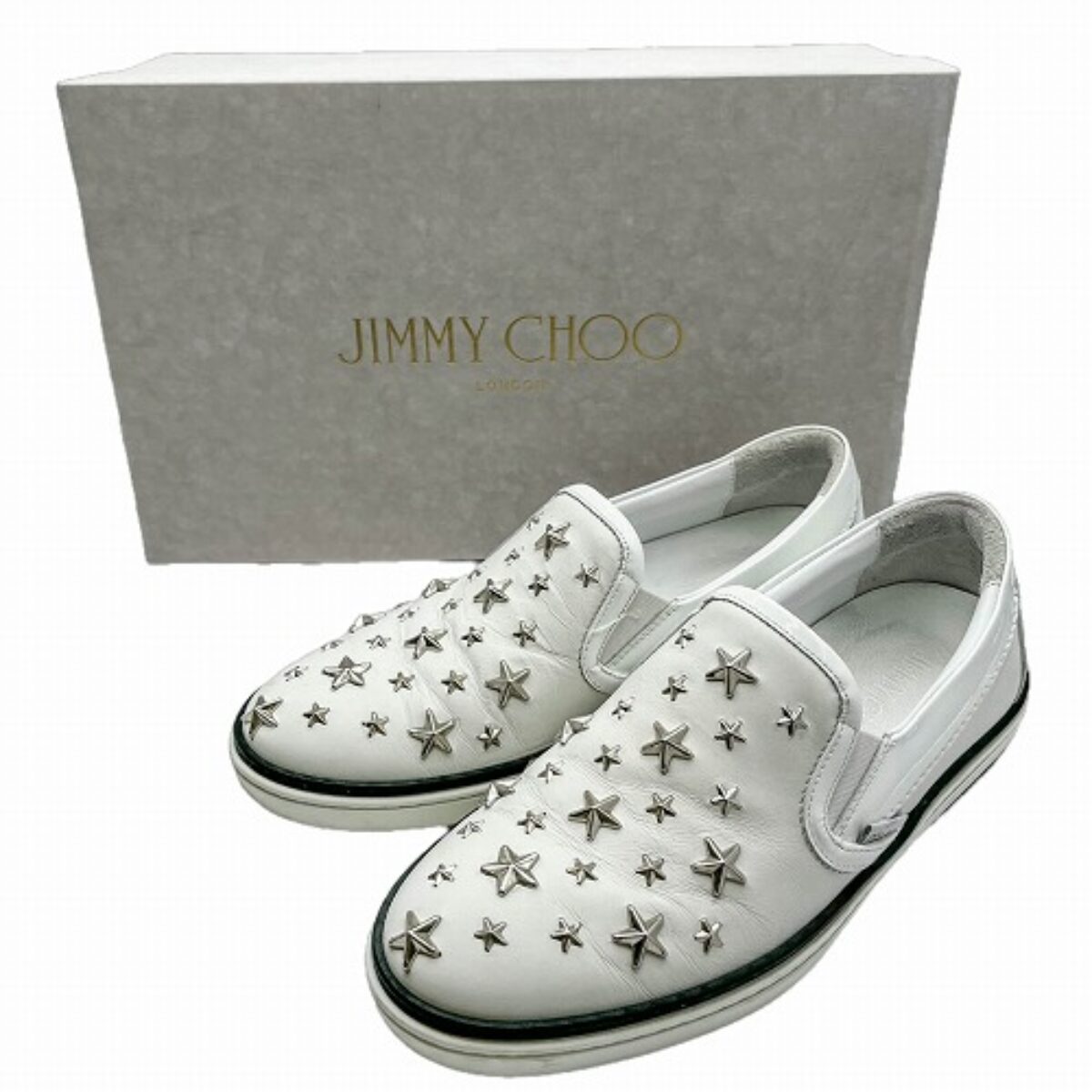 JIMMY CHOO】ジミーチュウ スタッズ付きスリッポンをお買取りさせて