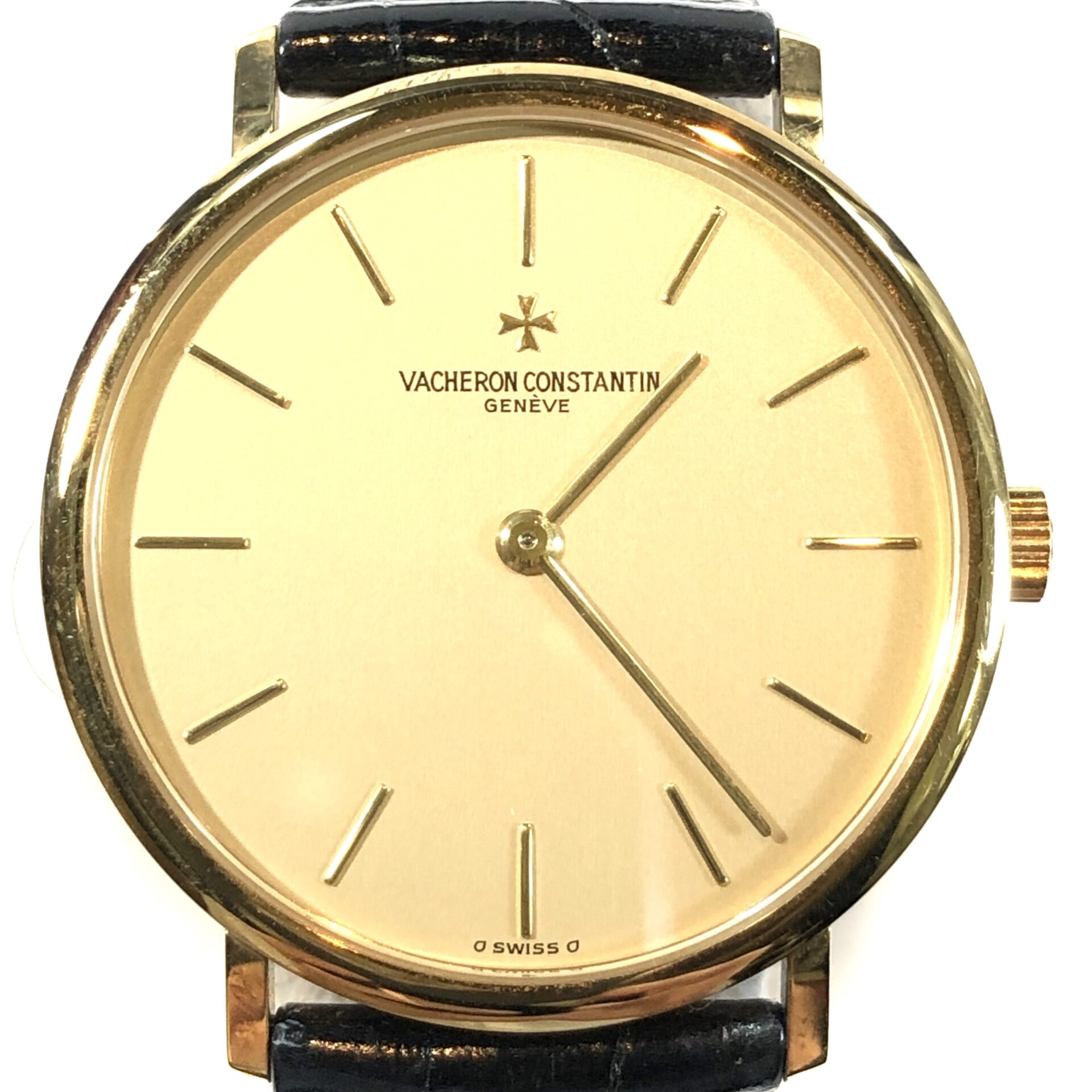 ヴァシュロン・コンスタンタン VACHERON CONSTANTIN エッセンシャル セミラット 31039/000J-3 K18イエローゴールド クロコベルト メンズ 腕時計