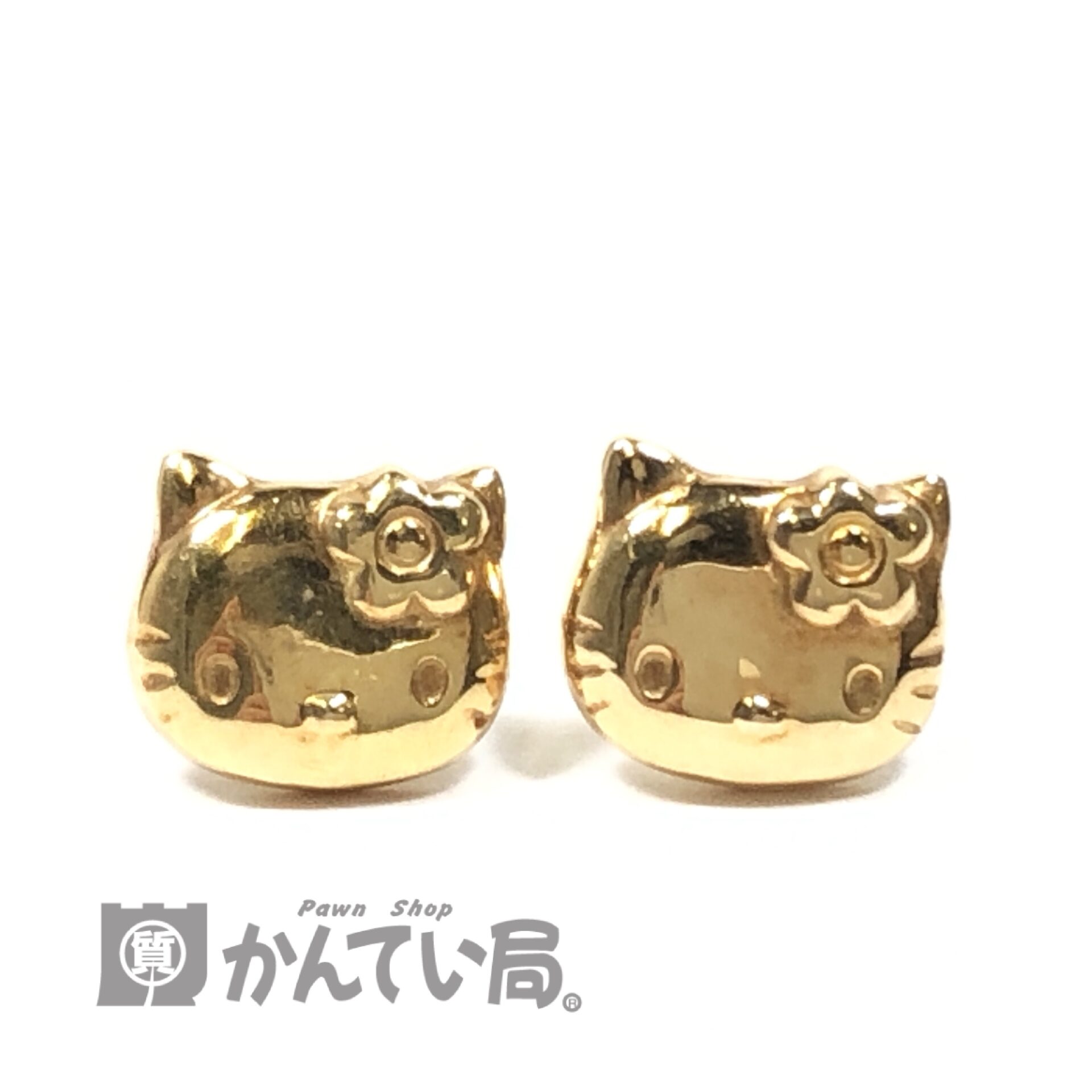 K18 ハローキティ ピアス 両耳用をお買取りしました！【かんてい局上越 