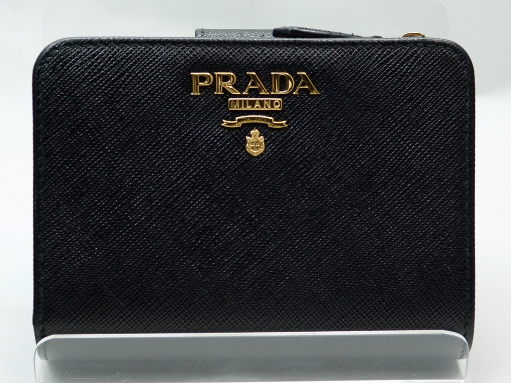 PRADA プラダ 1ML018 サフィアーノ 二つ折り財布 ブラック】を熊本市のお客様より買取させて頂きました！ | 買取実績 | 質屋かんてい局  上水前寺店 | 質屋かんてい局