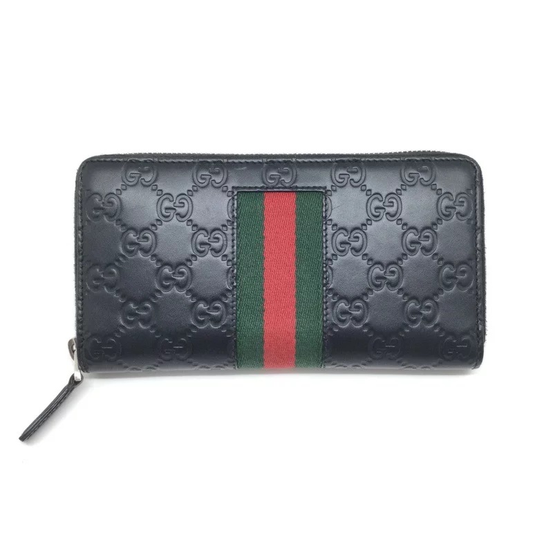 GUCCI 【グッチ】 408831 ラウンドファスナー長財布 レザー×ブラック