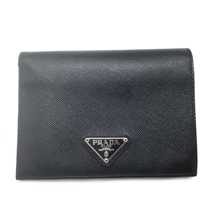 PRADA プラダ サフィアーノ 二つ折り財布 シルバー