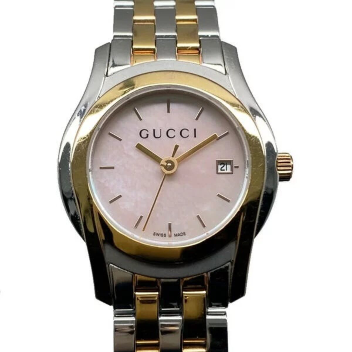 NEW低価グッチ GUCCI Gクラス クオーツ レディース 腕時計 YA055535 シェル 女性用