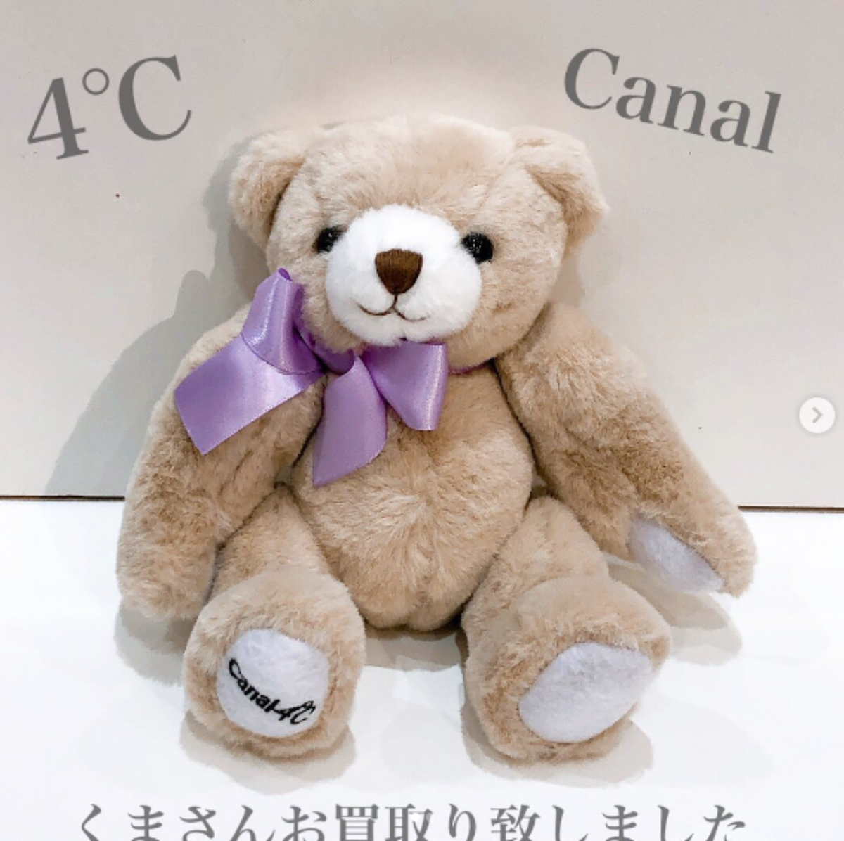 質屋かんてい局松前R56店】4℃ Canalのくまさんのぬいぐるみをお買取り