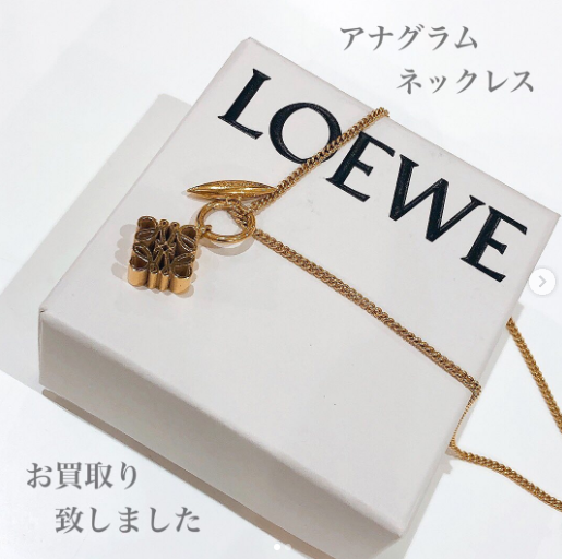 LOEWE ゴールド アナグラム ネックレス正規店購入レシート付