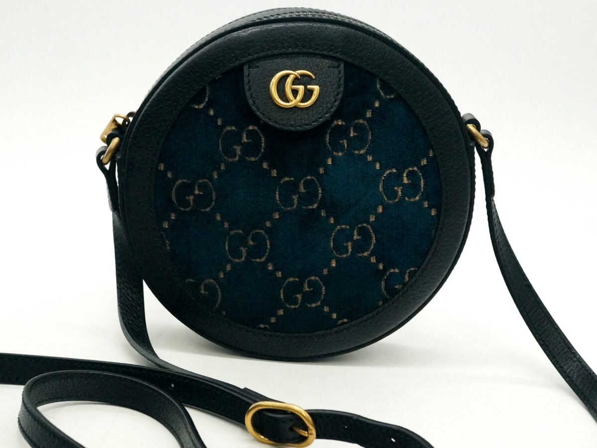 未使用品】GUCCI(グッチ) 574978 GG ベルベット ラウンド ショルダー