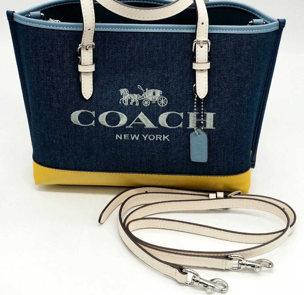 未使用品】COACH(コーチ) 2WAYバッグ C4085 デニム ショルダーバッグ