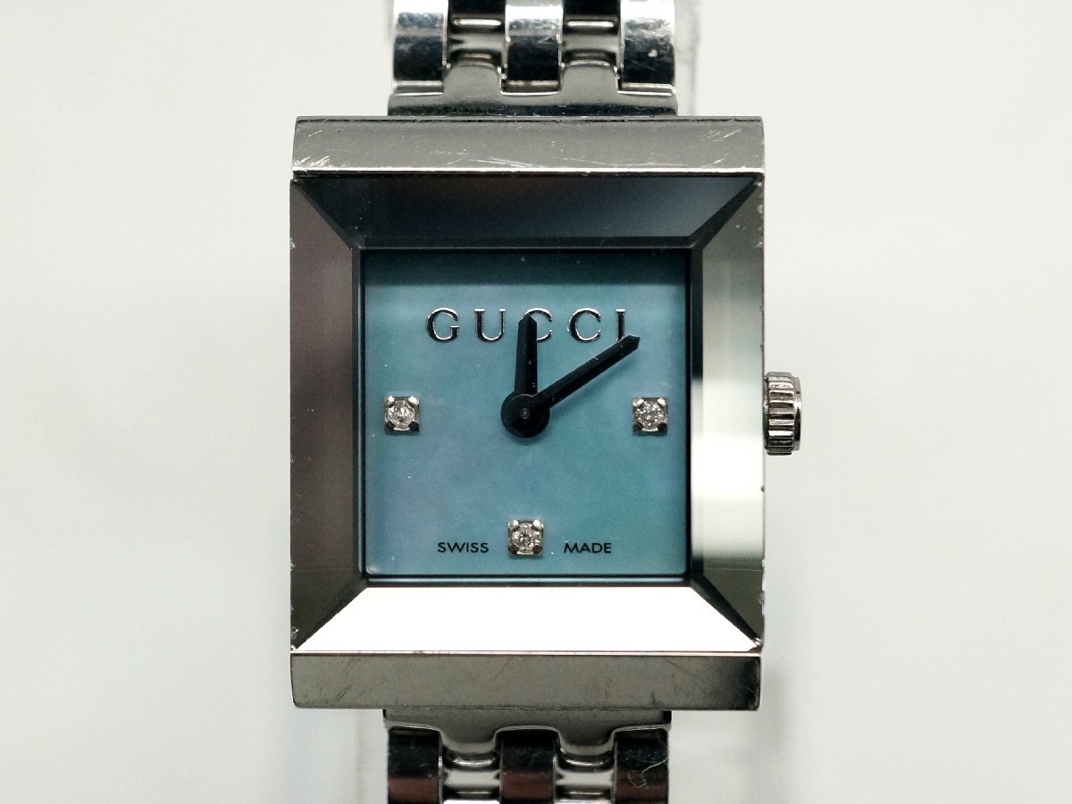 中古/電池交換済】GUCCI(グッチ) クォーツ 腕時計 レディース 128.4 3P