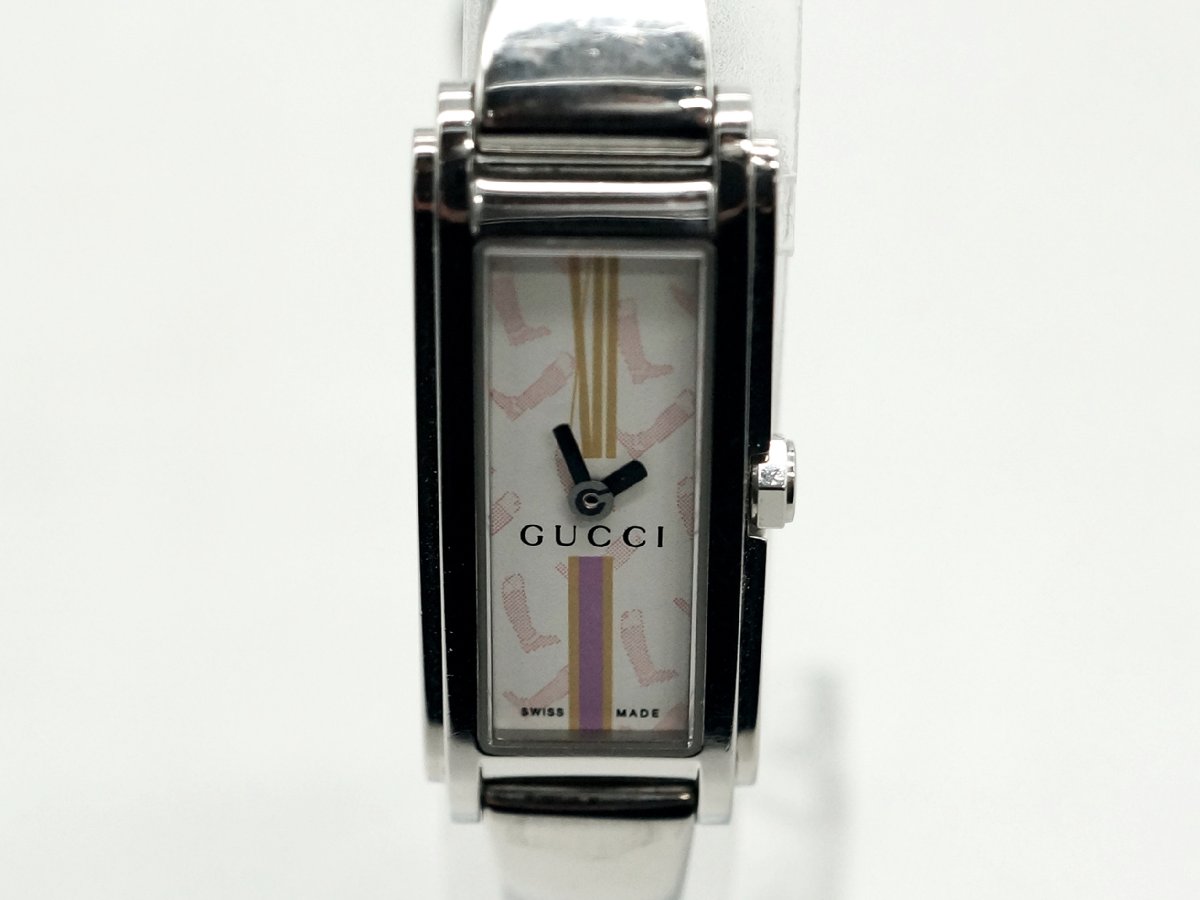 中古/電池交換済】GUCCI(グッチ) クォーツ 109 GG スクエア ステンレス