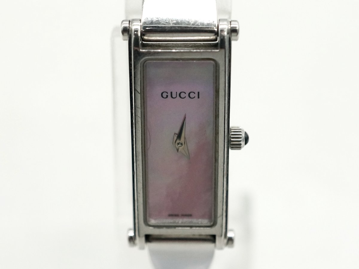 中古/電池交換済】GUCCI(グッチ) 1500L クォーツ スクエア シェル文字