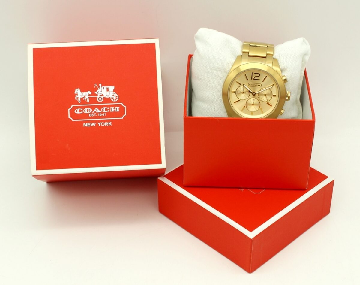 COACH コーチ トリステン メンズ クォーツ腕時計 14601511 クロノグラフ ゴールド 買取　熊本