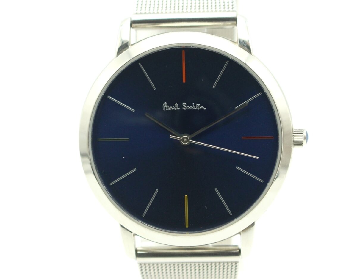 PaulSmith ポール・スミス クォーツ腕時計 メタルメッシュベルト ネイビー系 P10058 買取　熊本