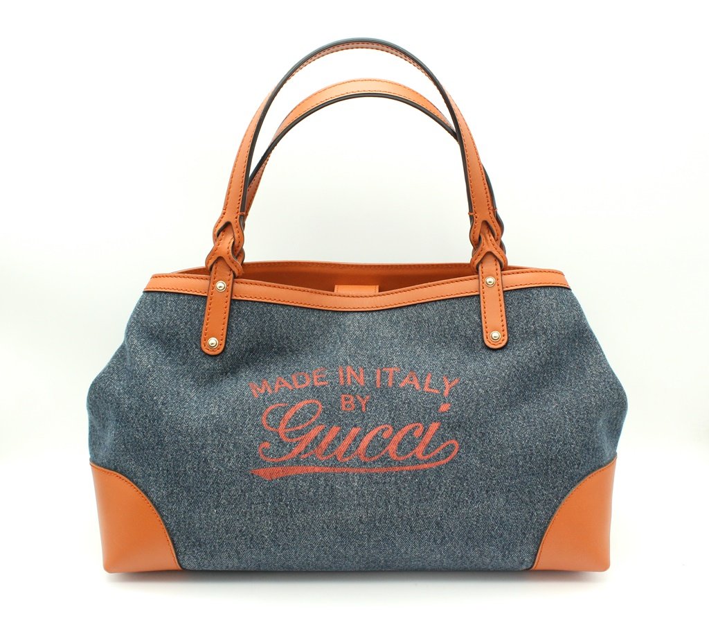GUCCI グッチ クラフトデニムトート 348715 デニム×レザー トート