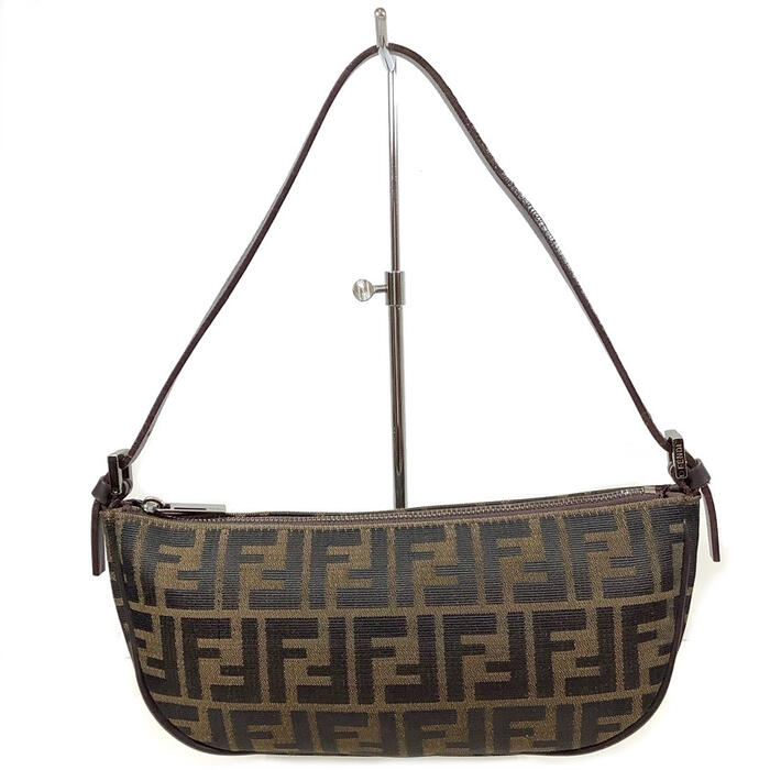 FENDI【フェンディ】 8BR144 ハンドバッグ ズッカ キャンバス ダーク