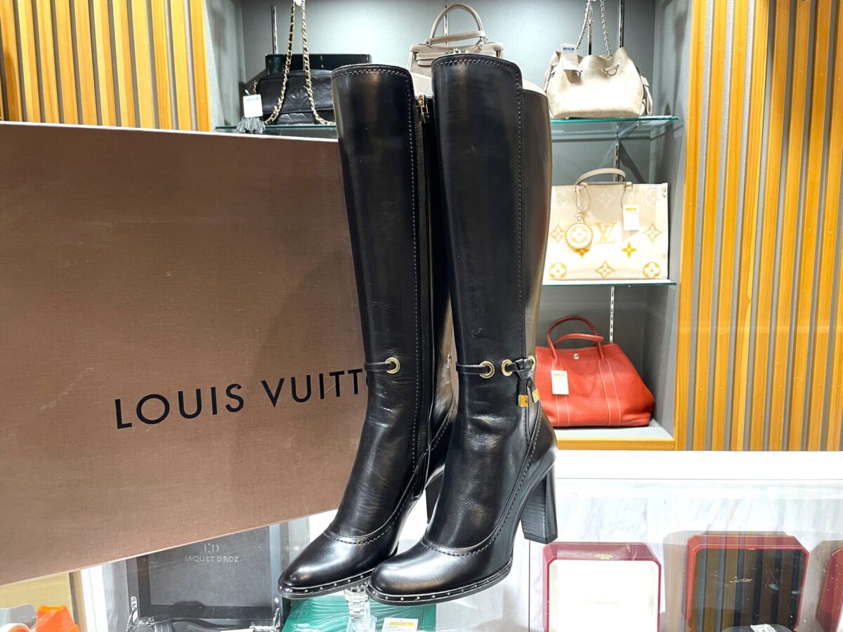 【LOUIS VUITTON】ルイヴィトン　クールスタッズ　ロングブーツ　レザー