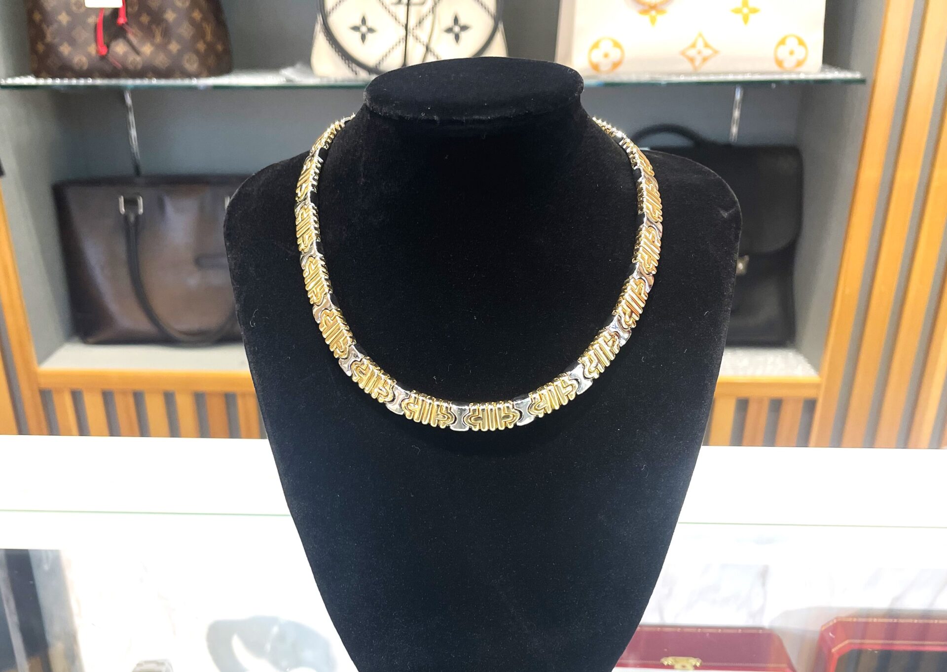 ブルガリ【BVLGARI】パレンテシ ネックレス K18 130gを名古屋市西区の