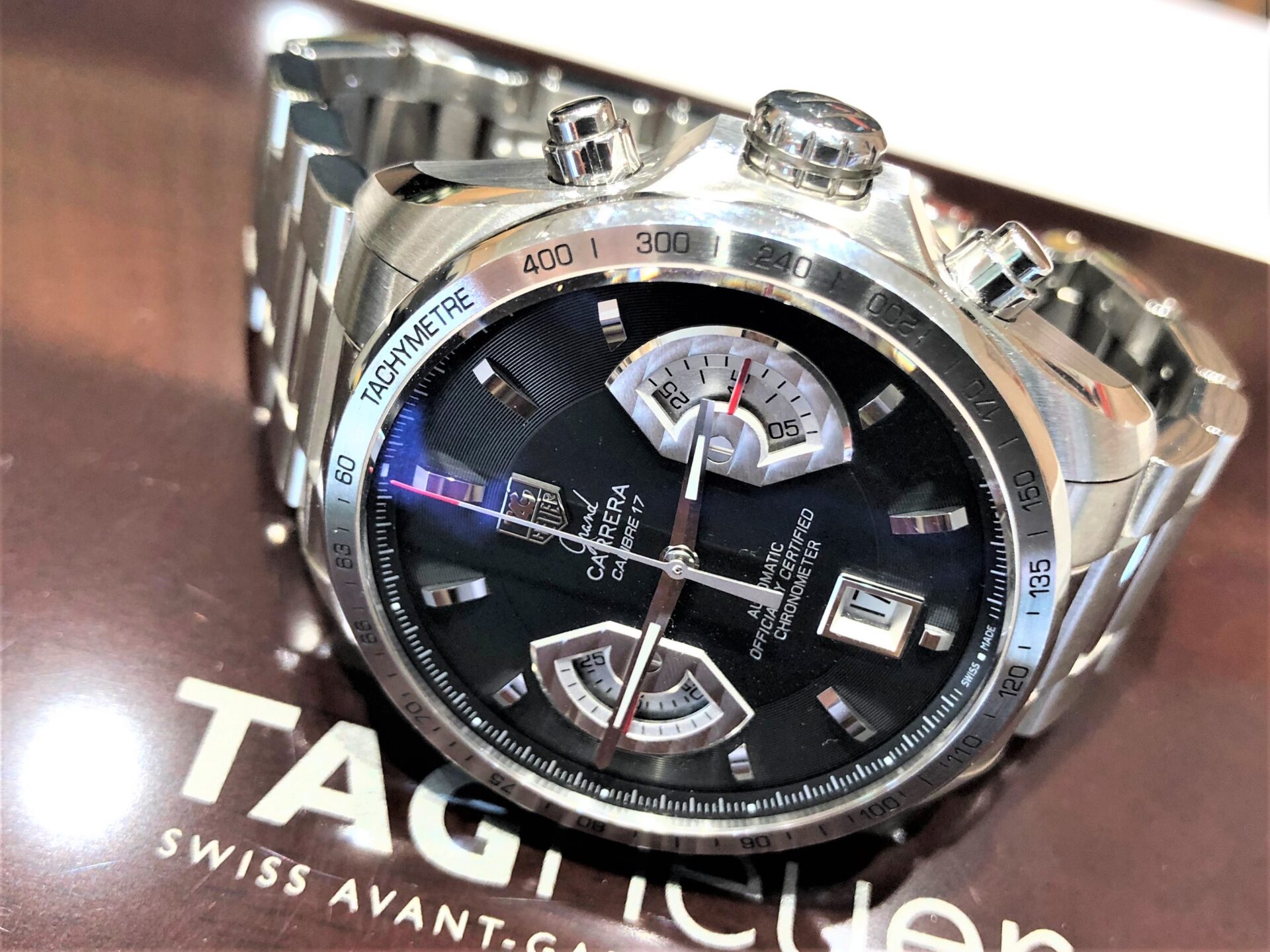 LINE査定】でタグホイヤー【TAG-HEUER】グランド・カレラ・キャリバー17 クロノグラフを買取ました♪ | 買取実績 | 質屋かんてい局  名古屋西店 | 質屋かんてい局