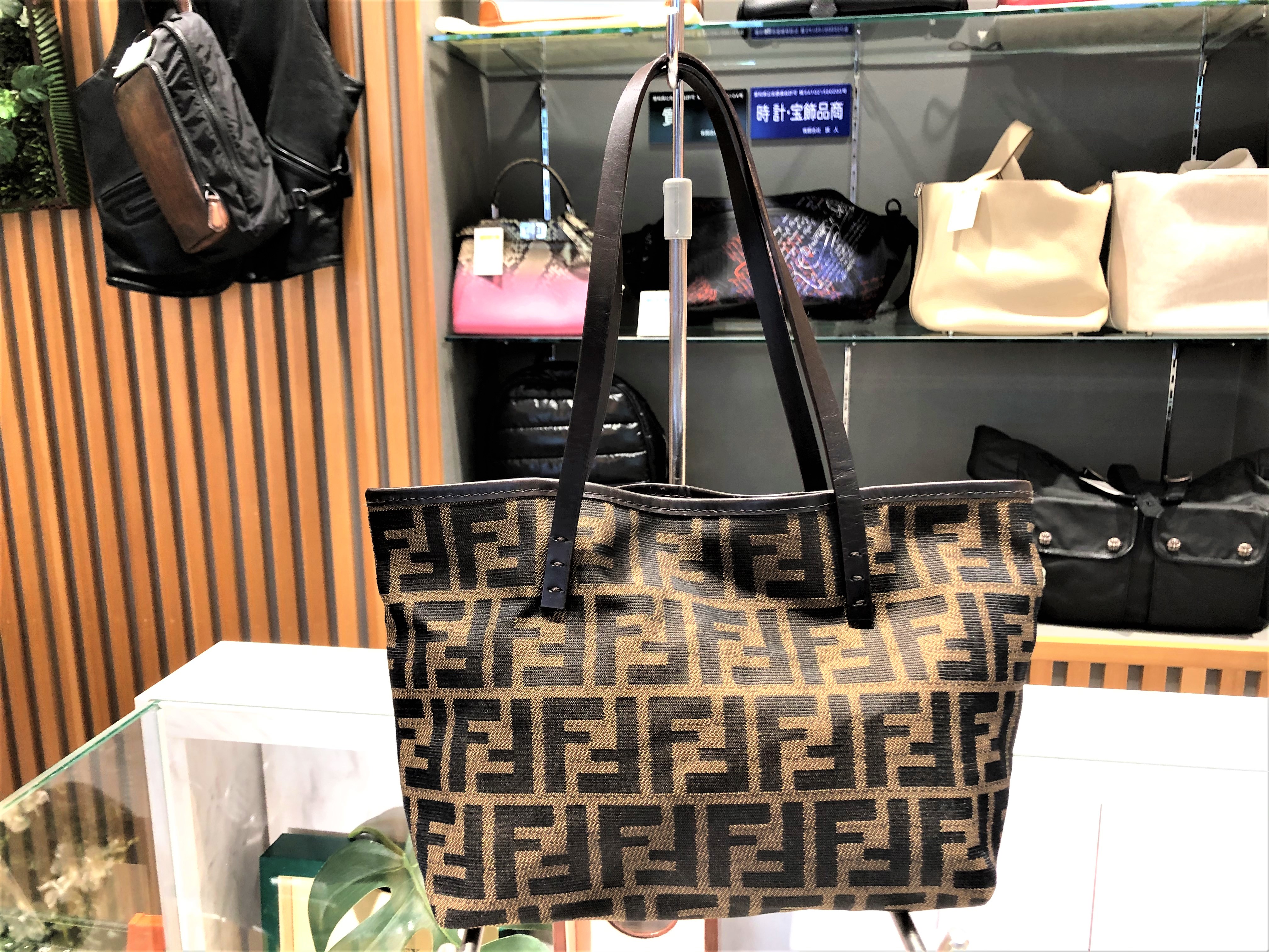 FENDI フェンディ ミニトートバッグ ズッカ柄+airdf.ouvaton.org