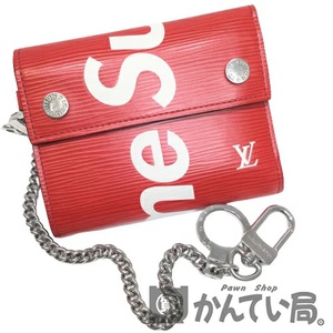 Louis Vuitton Epi Supreme Compact Wallet M67755 w/o Chain From JPN