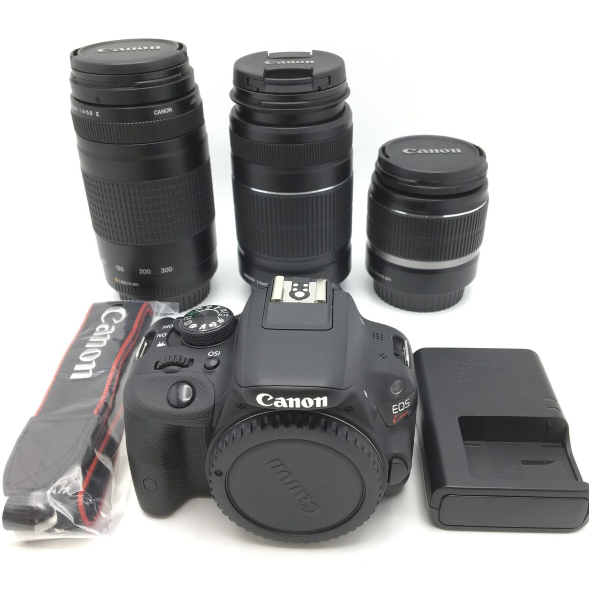 キャノン EOS Kiss X7 カメラ+レンズ3本】の買取金額と査定のポイント