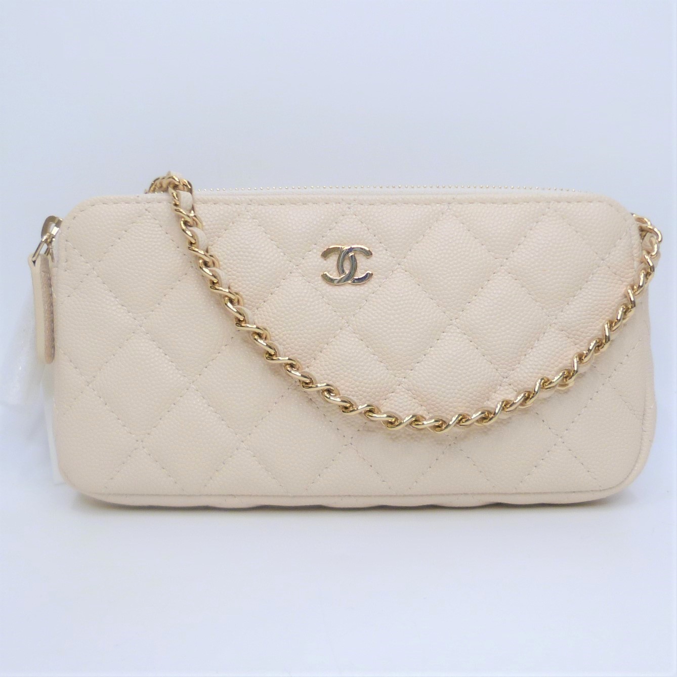 CHANEL チェーンウォレット ホワイト系