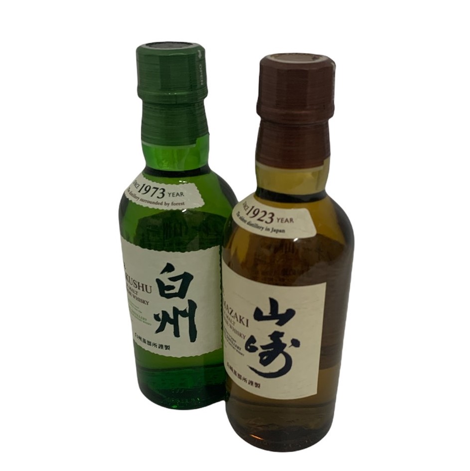 白州2本　山崎2本　ウイスキー4本セット ミニボトル180ml サントリーウィスキー 山崎・白州・知多ミニボトル（NV