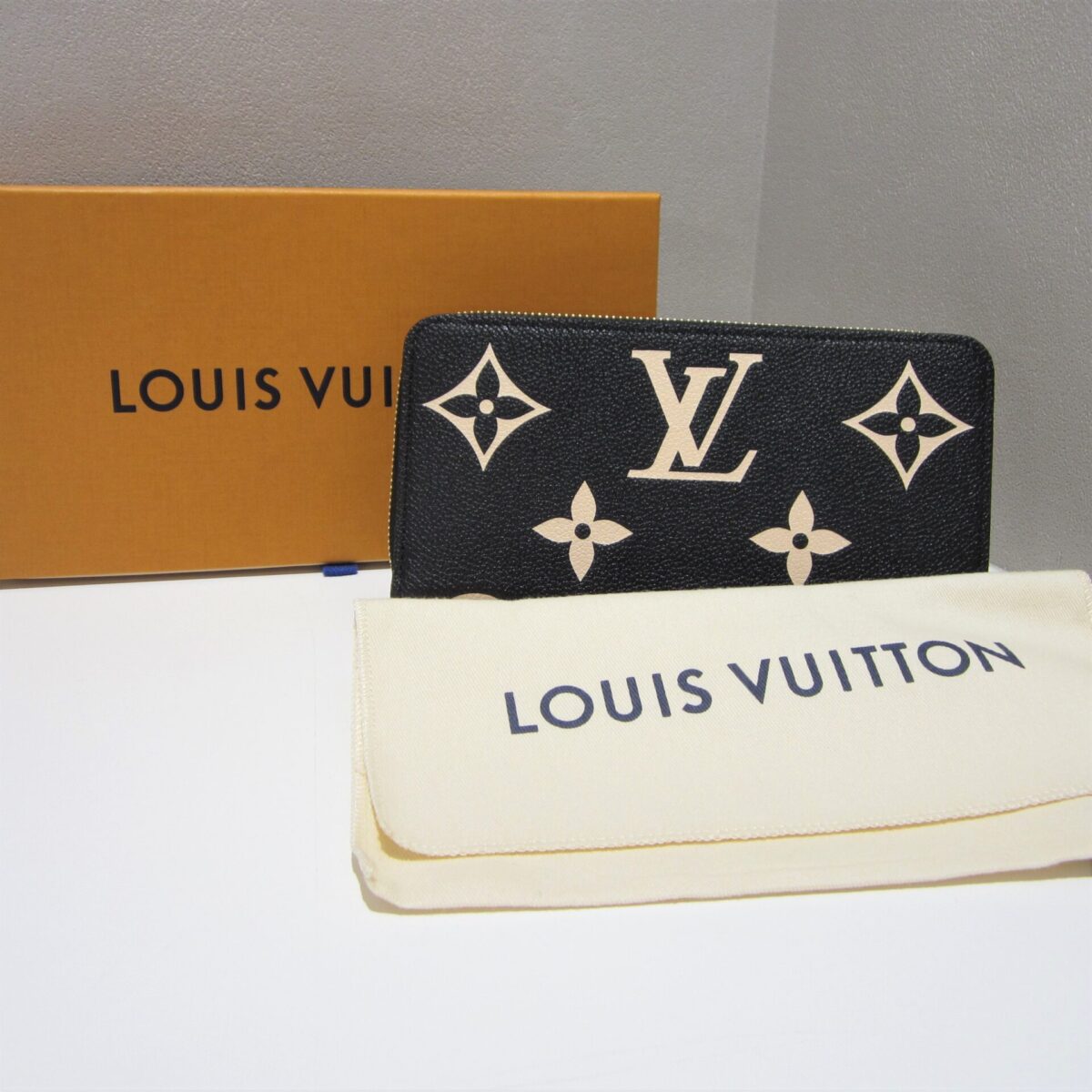 Louis Vuitton ルイヴィトン M80481 ジッピーウォレット モノグラム アンプラント ブラック ベージュ210523