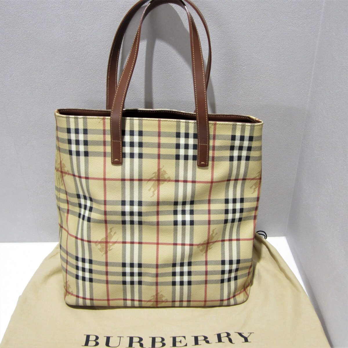 Burberry バーバリー トートバッグ PVC×レザー210501