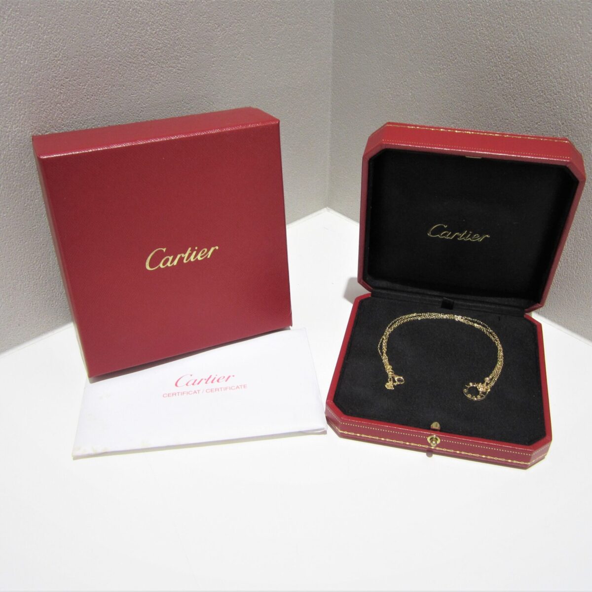 Cartier B721950ラブサークルネックレス 2Pダイヤ210409