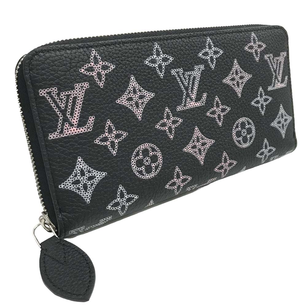 LOUIS VUITTON ラウンドファスナー長財布 マヒナ ジッピーウォレット ...