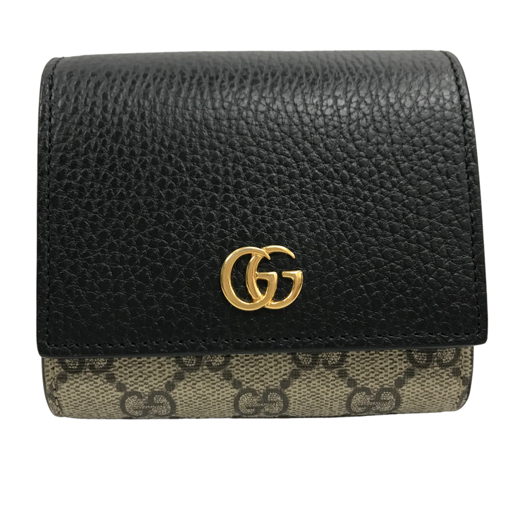 美品【GUCCI】グッチ GGマーモント ミディアムウォレット-