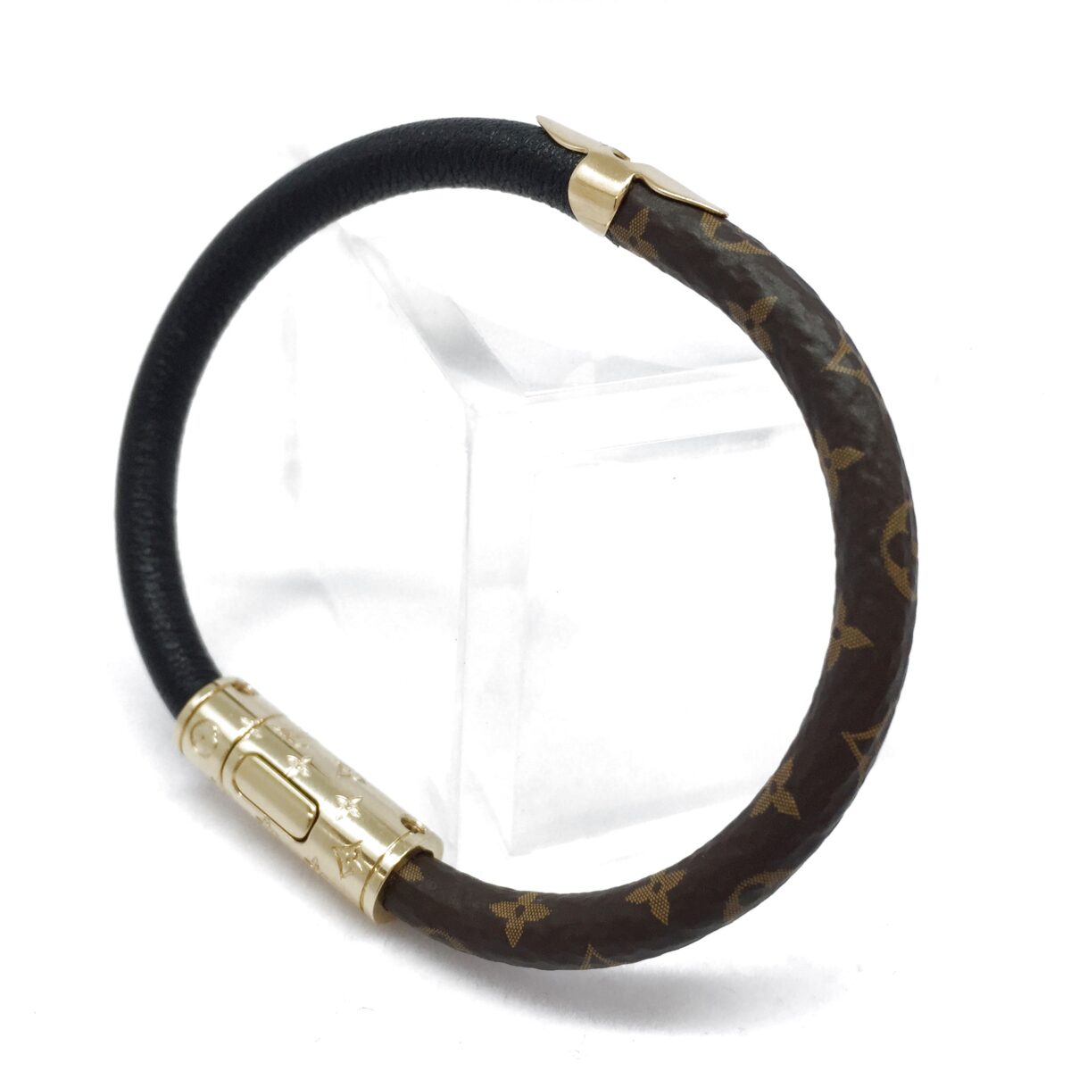 NEW LV Louis Vuitton Bracelet Daily Confidential Monogram Black M6431E 19