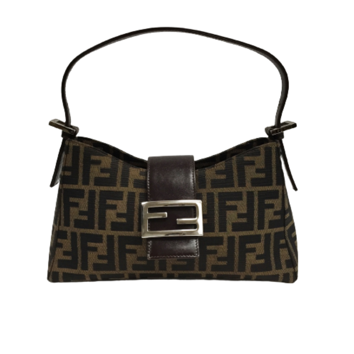 桜瑪瑙 トレンド FENDI ズッカ柄 ハンドバッグ【カールラガーフェルド