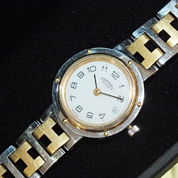 HERMES　エルメス　クリッパー　レディースモデル　腕時計クォーツ文字盤カラー