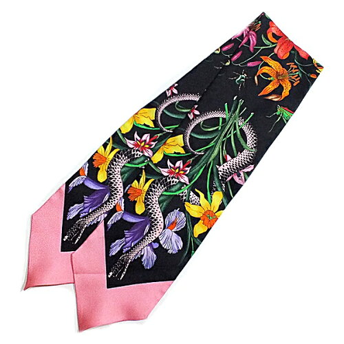 GUCCI グッチ リボンスカーフ スネーク柄 未使用品 used SAを高価お 