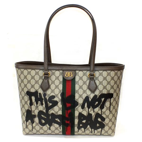 【☆ロッカ☆ 】GUCCI トートバッグ BALENCIAGA × GUCCI ザ ハッカープロジェクト 限定コラボ トート